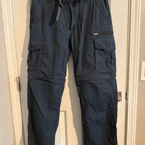 Men's Navy Cargo convertible, pants or shorts.